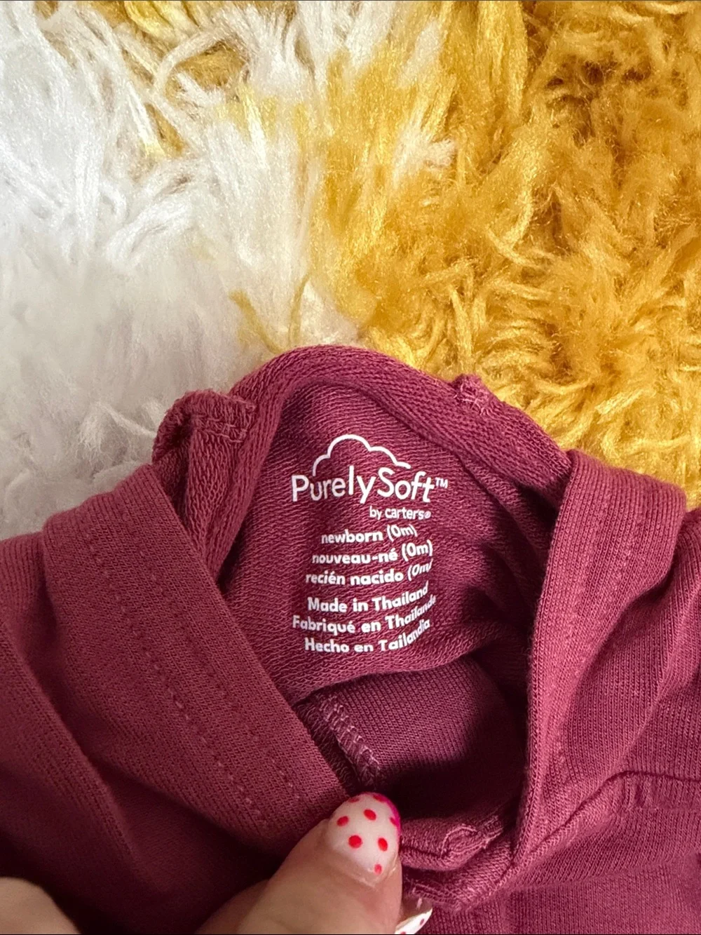 Carters Newborn Two-Piece Set in Deep Burgundy - Picture 2 of 2